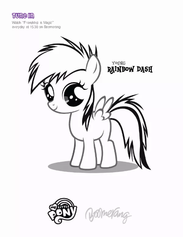 Rainbow Dash Colouring Sheet